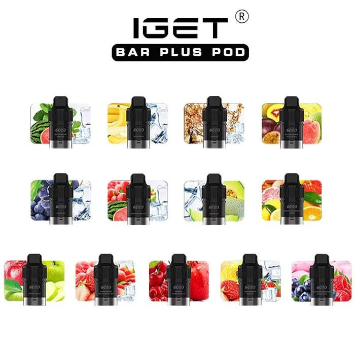 IGET 2.0 BAR PLUS 6000 PUFFS PODS